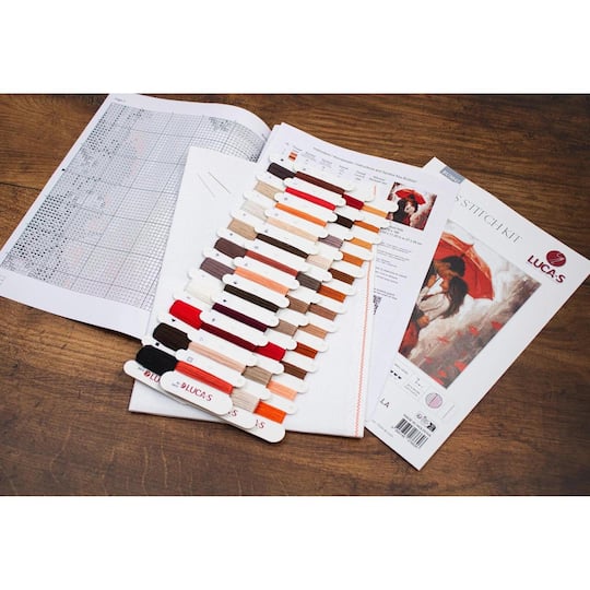 Luca-S Under The Umbrella Counted Cross Stitch Kit